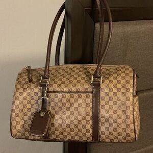 Liz Claiborne Brown Patterned Shoulder Bag